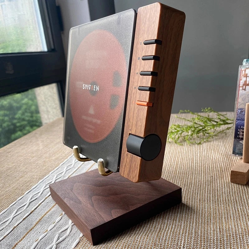 R300 Desktop CD Player – Walnut & Brass Edition
