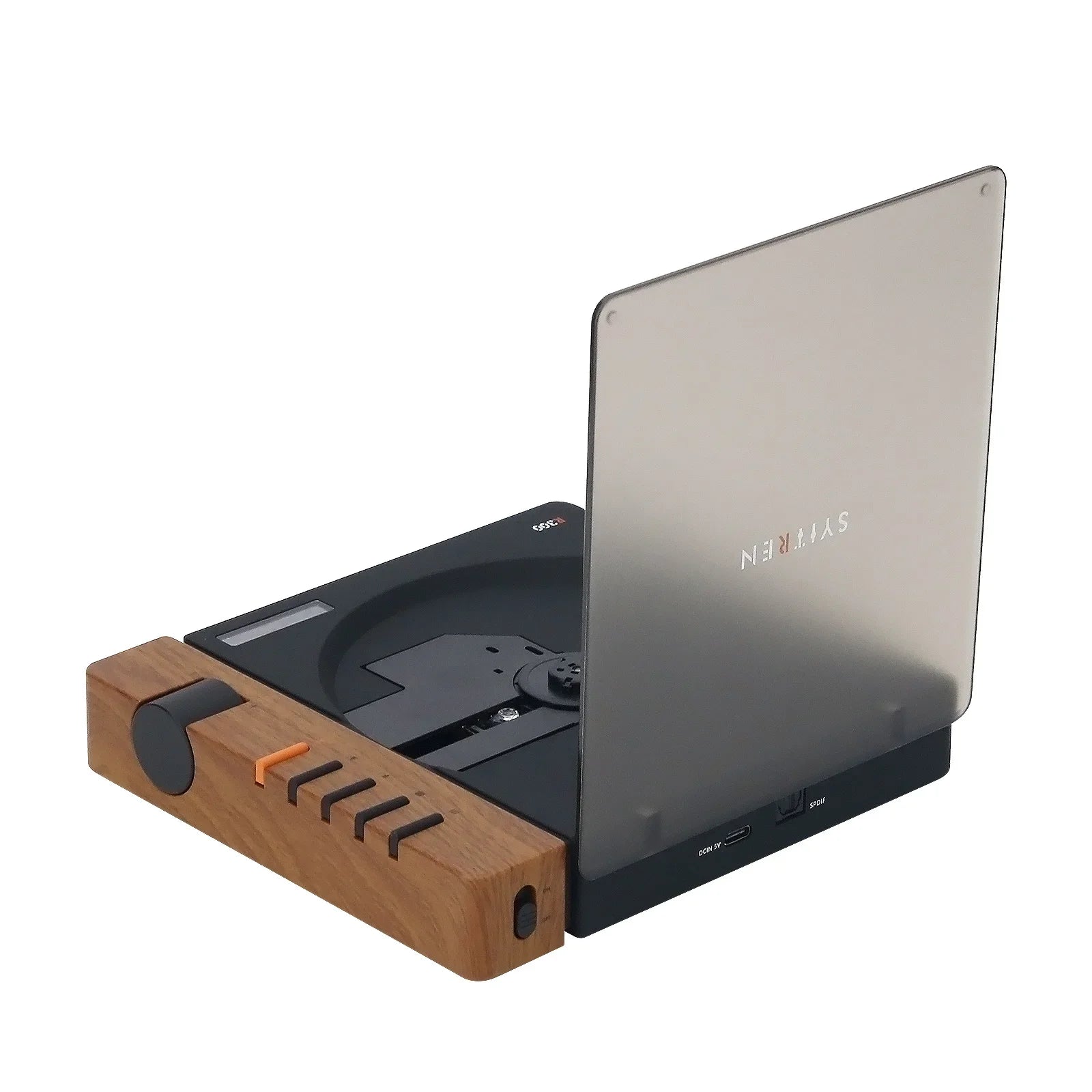 VIEDAJ | R300 Desktop CD Player – Walnut & Brass Edition