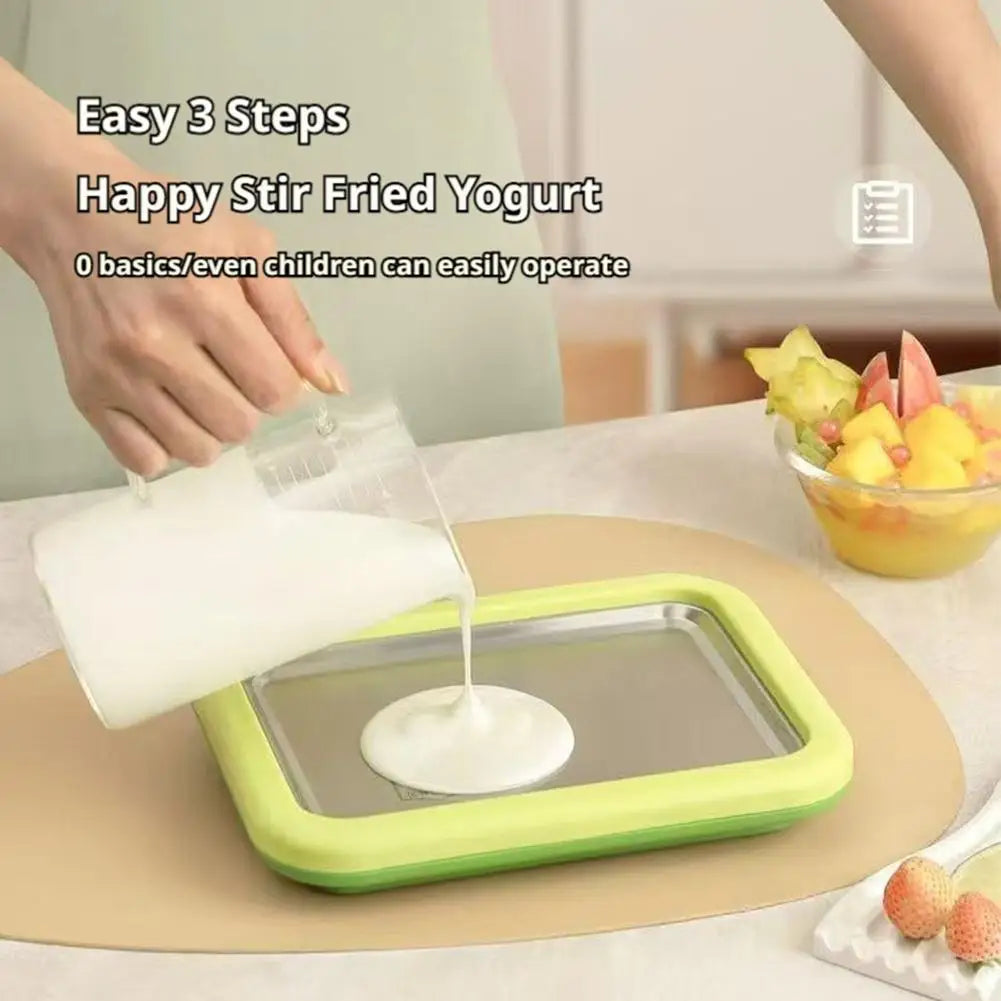 VIEDAJ | Instant Ice Cream Roll Cold Plate – Household Handmade Stir-Fry Yogurt & Sorbet Maker DIY Tool for Summer