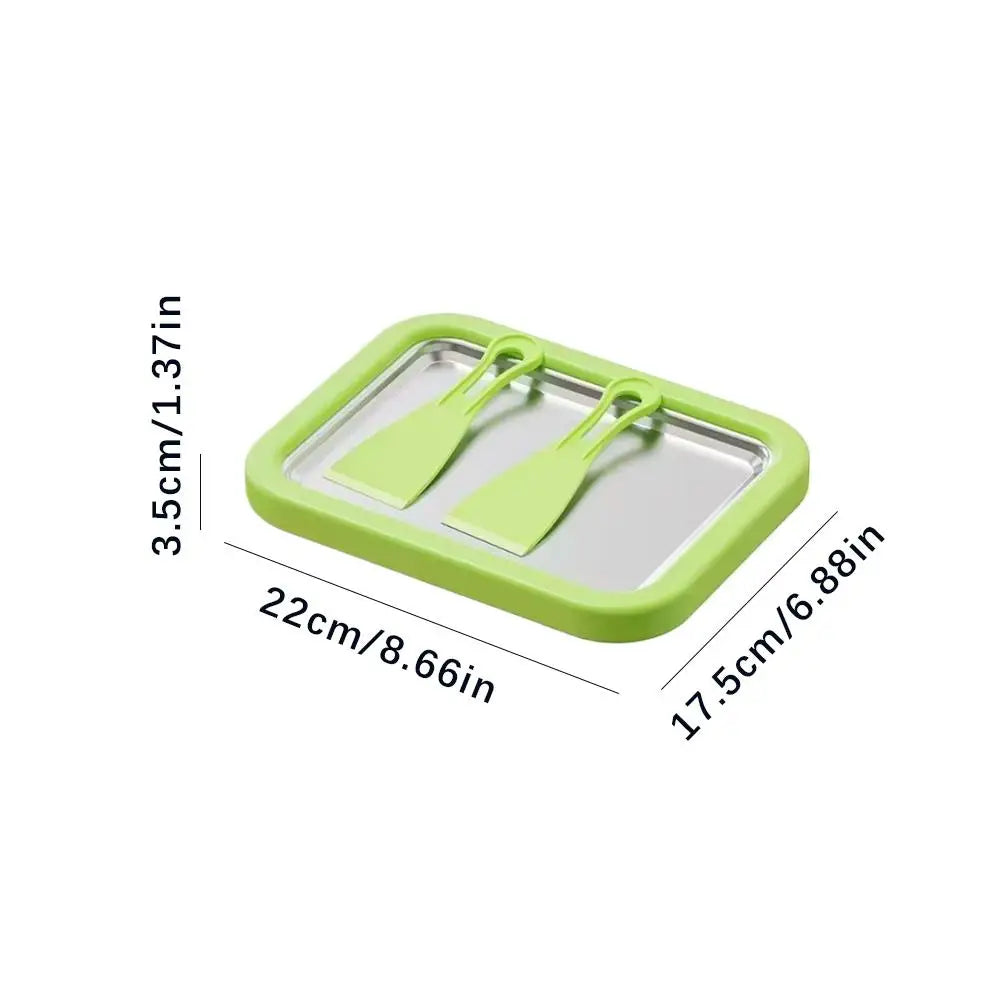 VIEDAJ | Instant Ice Cream Roll Cold Plate – Household Handmade Stir-Fry Yogurt & Sorbet Maker DIY Tool for Summer