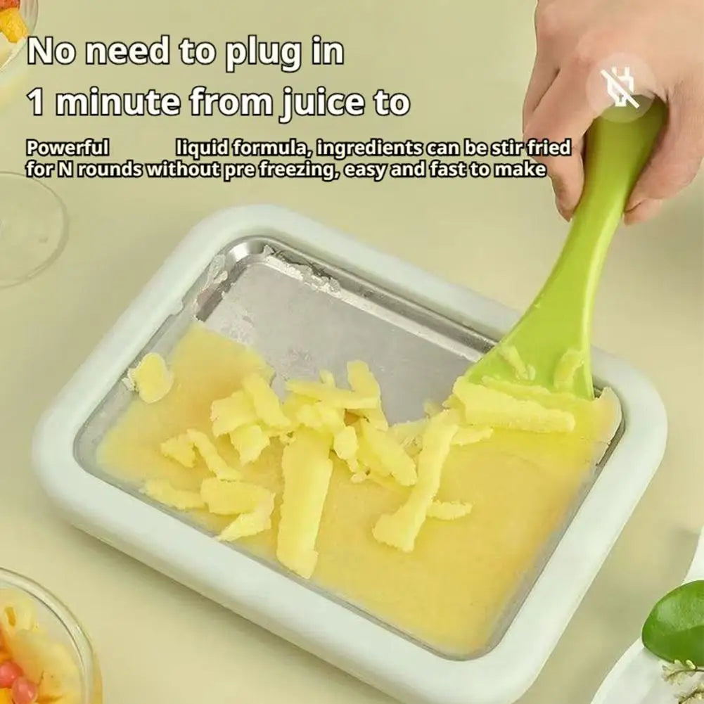 VIEDAJ | Instant Ice Cream Roll Cold Plate – Household Handmade Stir-Fry Yogurt & Sorbet Maker DIY Tool for Summer