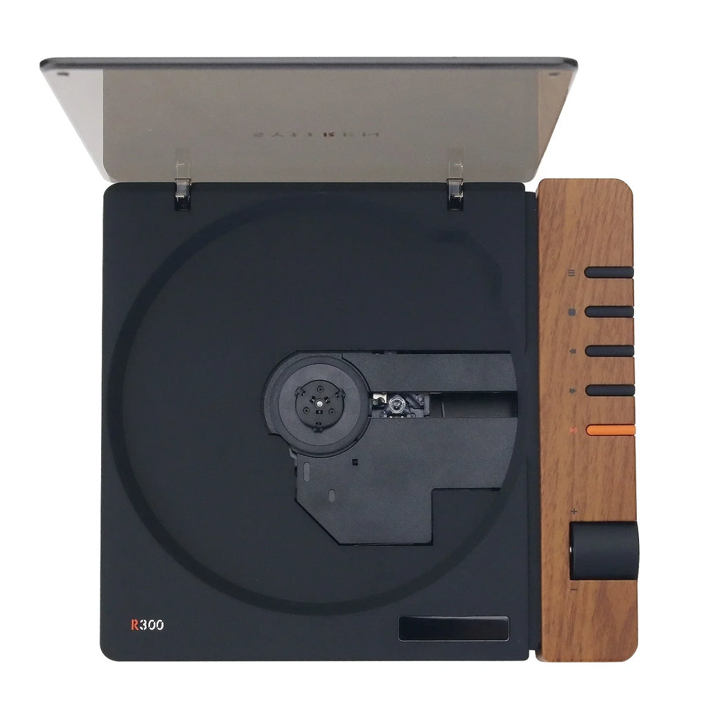 VIEDAJ | R300 Desktop CD Player – Walnut & Brass Edition