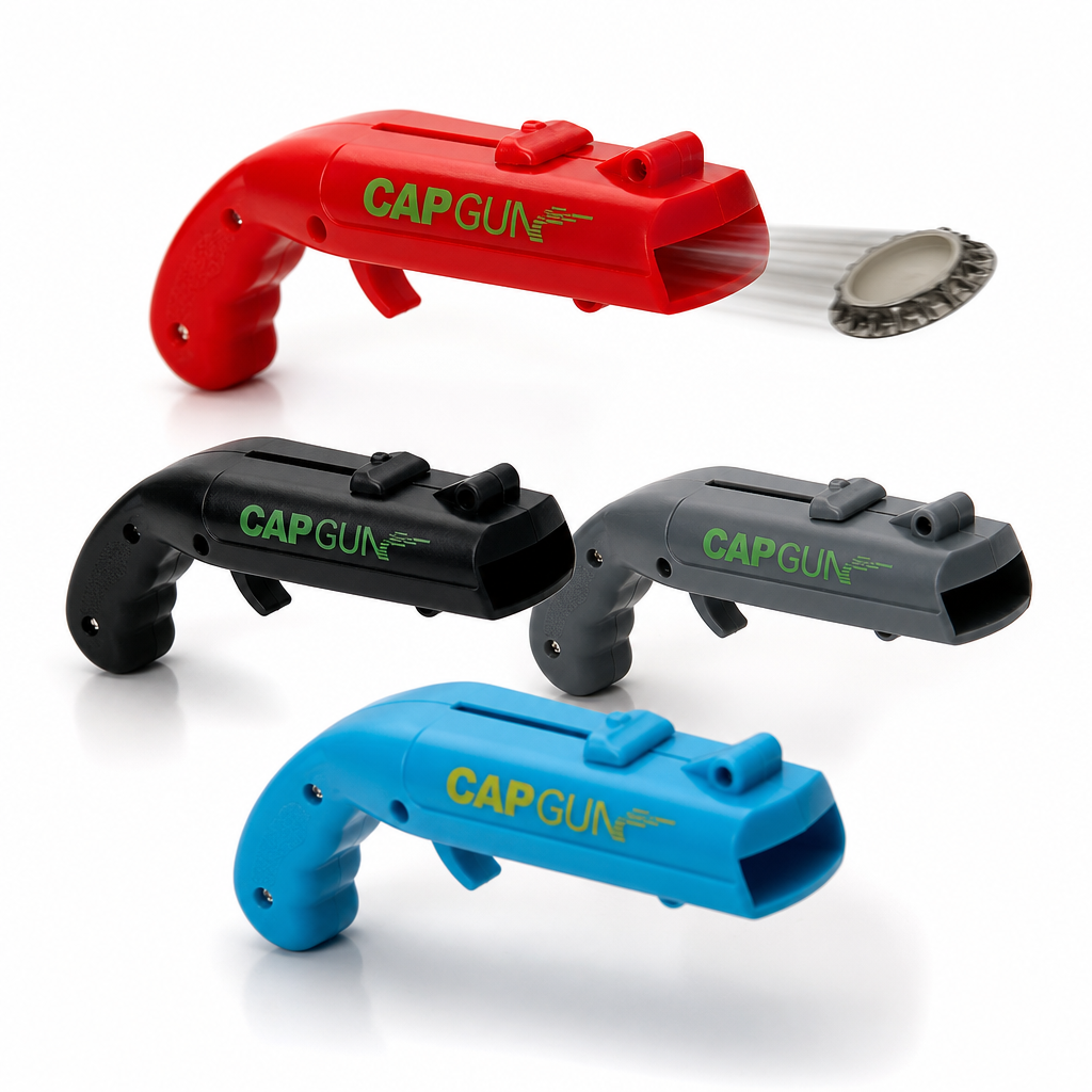 VIEDAJ | Cap Gun Beer Bottle Opener - Portable Drinking Game & Bar Tool