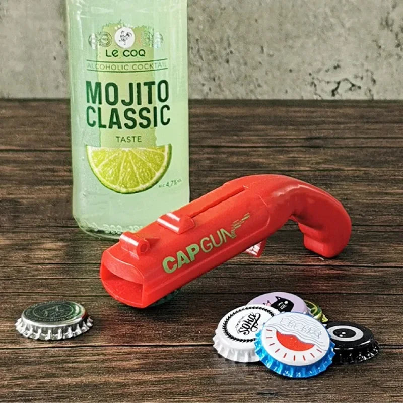 VIEDAJ | Cap Gun Beer Bottle Opener - Portable Drinking Game & Bar Tool