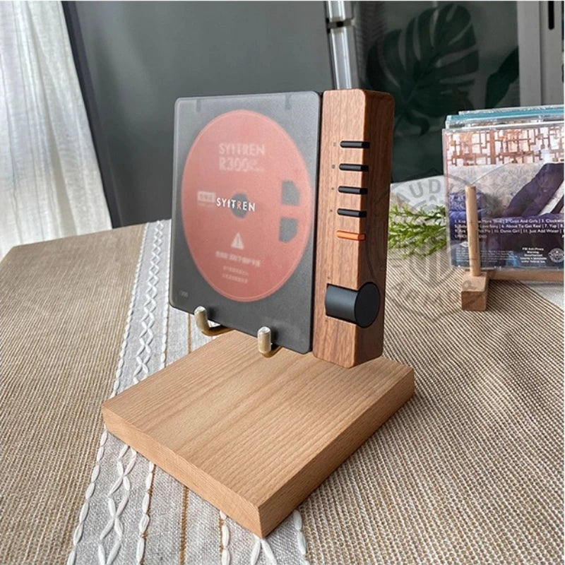 VIEDAJ | R300 Desktop CD Player – Walnut & Brass Edition